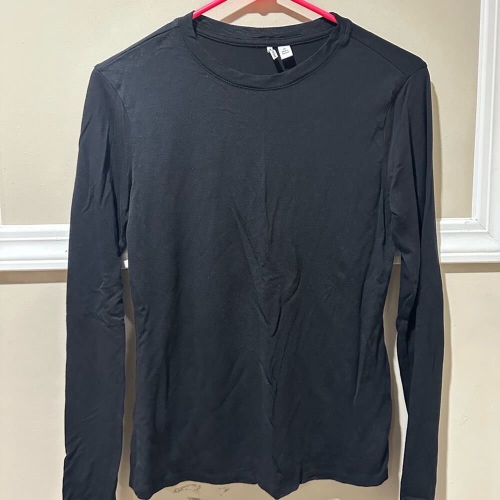 Nordstrom Black Long Sleeve Tee‎ Crew Neck